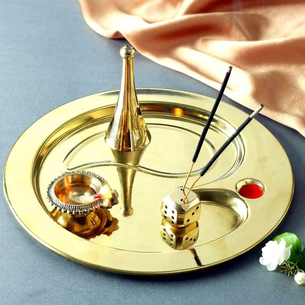 Brass Puja Thali Set Brass Puja Thali Set